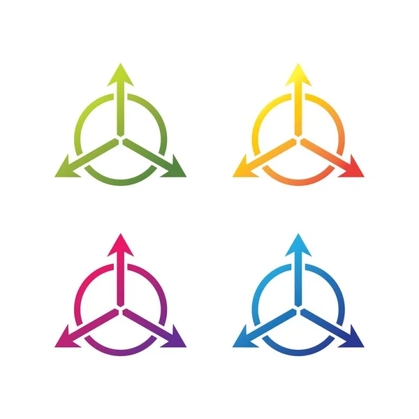 Setas Vetor Logotipo Ícone Conjunto — Vetor de Stock