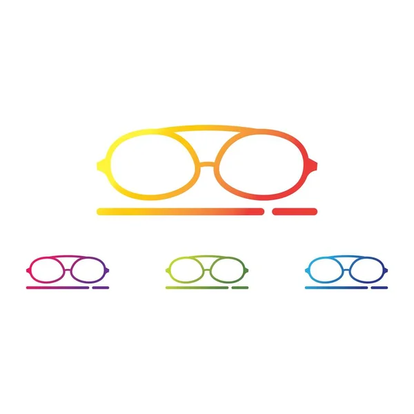 Gözlük Logo Vektör Ikonu Tasarımı — Stok Vektör