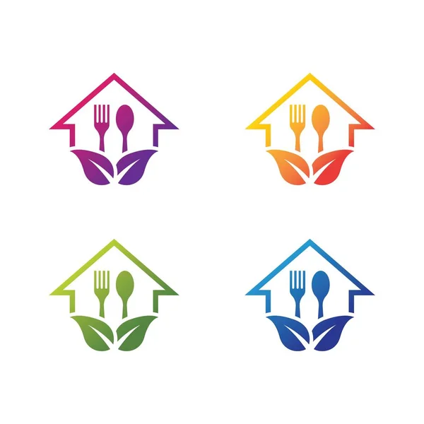 Restoran Logo Şablonu Vektör Simgesi Dizaynı — Stok Vektör