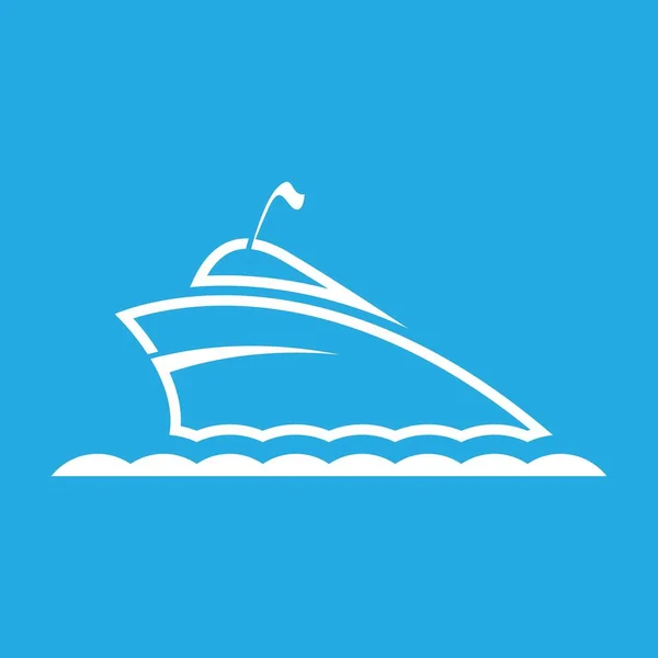 Design Ícone Modelo Logotipo Barco — Vetor de Stock