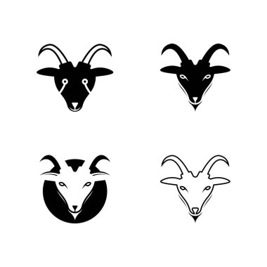 Keçi vektör logo simgesi dizaynı