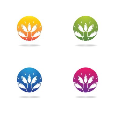 Yaprak vektörü logo şablon dizaynı tasarımı