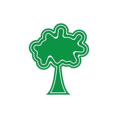 Ağaç yaprağı vektör logosu tasarımı, çevre dostu kavram