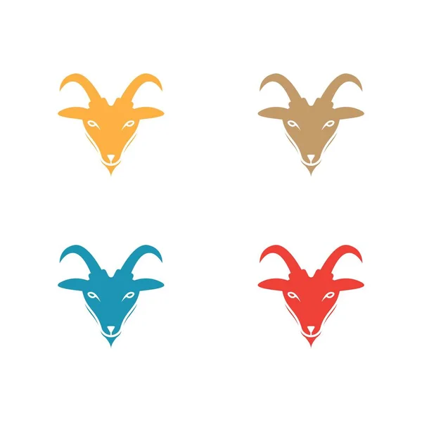 Goat Vector Logo Icon Set Design — Stockvektor