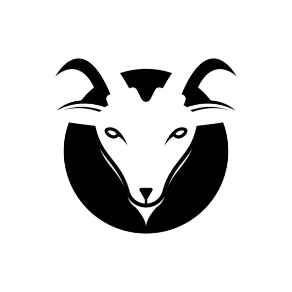 Goat Vector Logo Icon Design — Vettoriale Stock