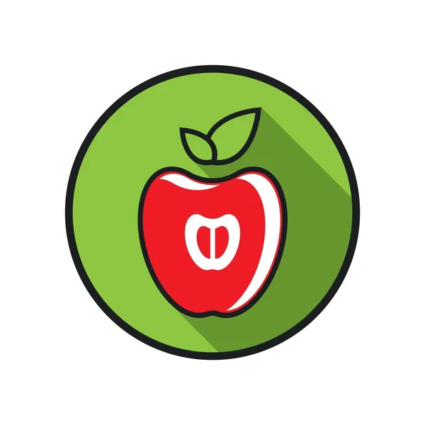 Desain Gambar Templat Logo Apple - Stok Vektor