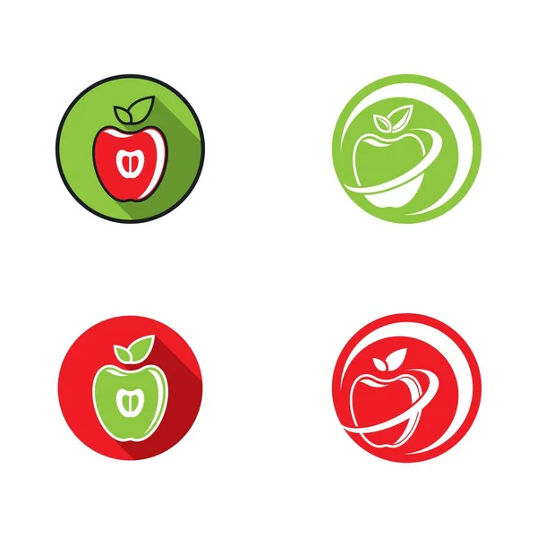 Apple Logo Şablonu Çizim Tasarımı — Stok Vektör