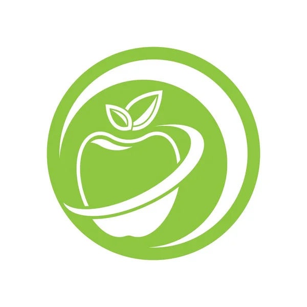 Apple Logo Şablonu Çizim Tasarımı — Stok Vektör