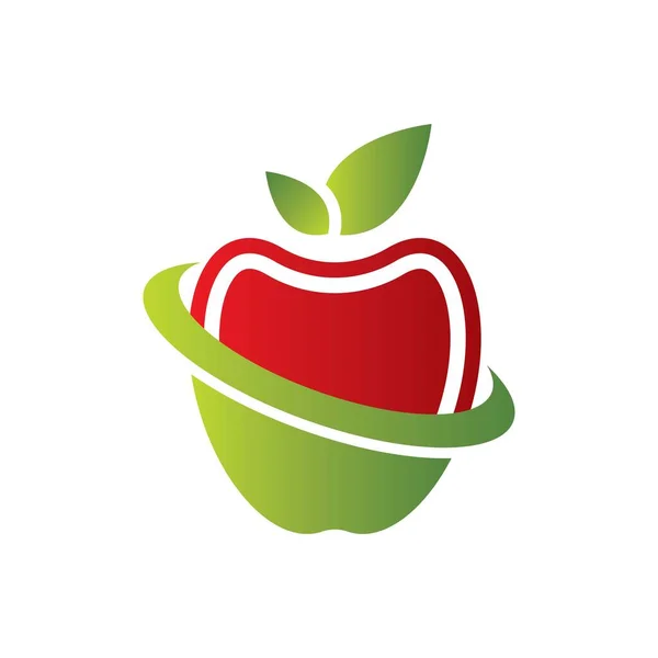 Diseño Ilustración Plantilla Logotipo Apple — Archivo Imágenes Vectoriales