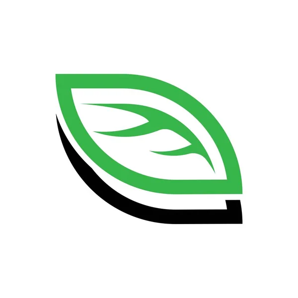 Hoja Vector Logotipo Plantilla Icono Diseño — Vector de stock