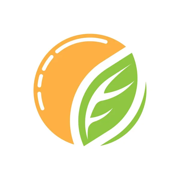 Hoja Vector Logotipo Plantilla Icono Diseño — Vector de stock