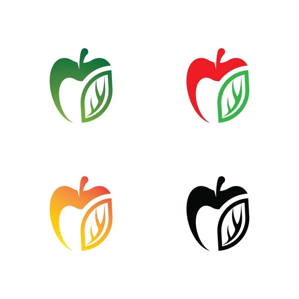 Modelo Logotipo Apple Design Ilustração —  Vetores de Stock