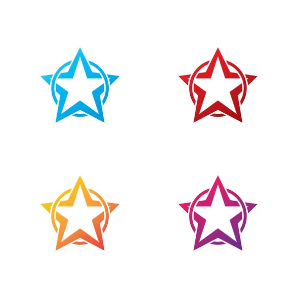 Projeto Ícone Vetor Logotipo Estrela —  Vetores de Stock