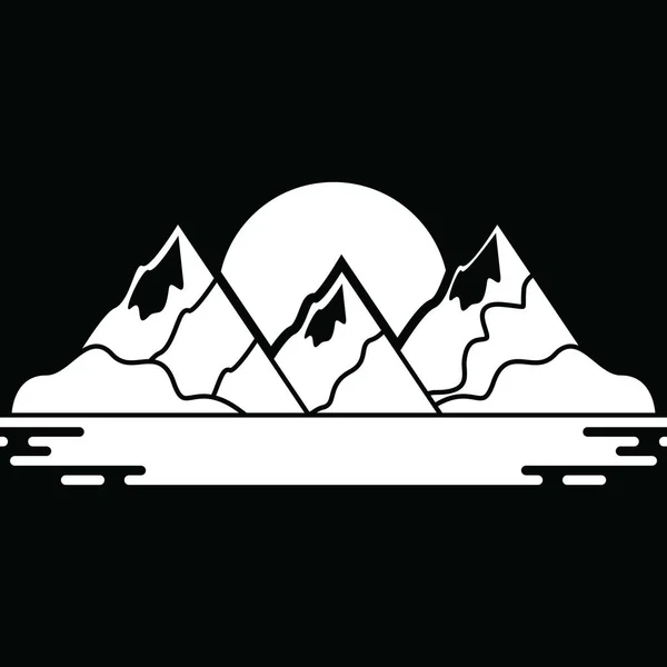 Mountain Logo Template Icon Design — Stock Vector