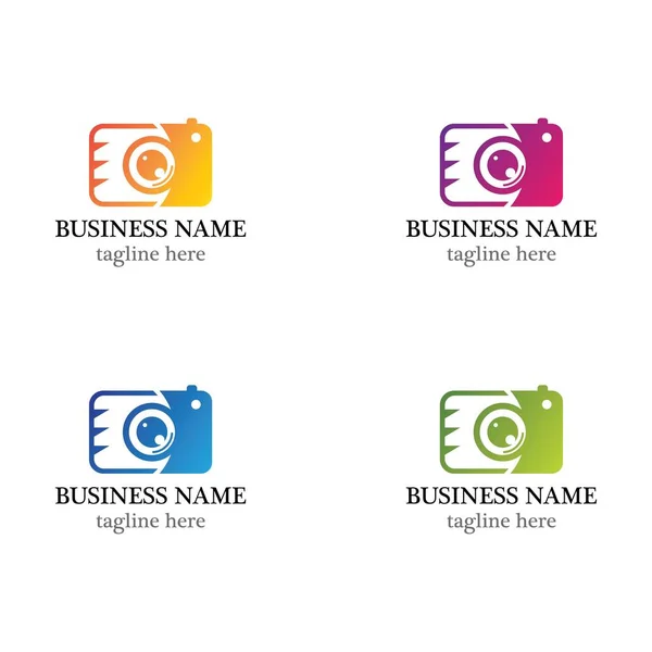 Camera Icon Vector Logo Design — Stock Vector
