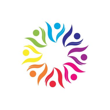 Takım çalışması logo şablon tasarımı