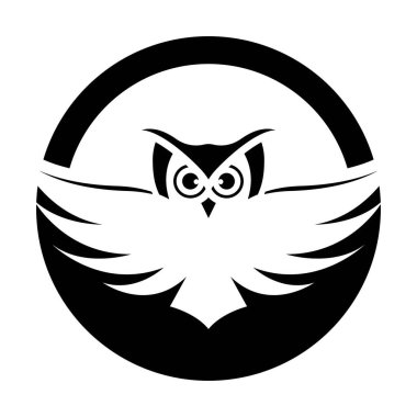 Baykuş logo vektör simgesi tasarımı