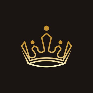 Crown logo vektör simgesi tasarımı