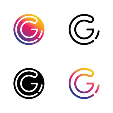 G harfi logo vektör tasarımı