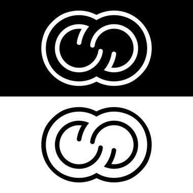 Sonsuzluk logo vektör simgesi tasarımı