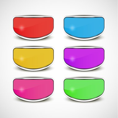 boş renkli çıkartmaları kümesi