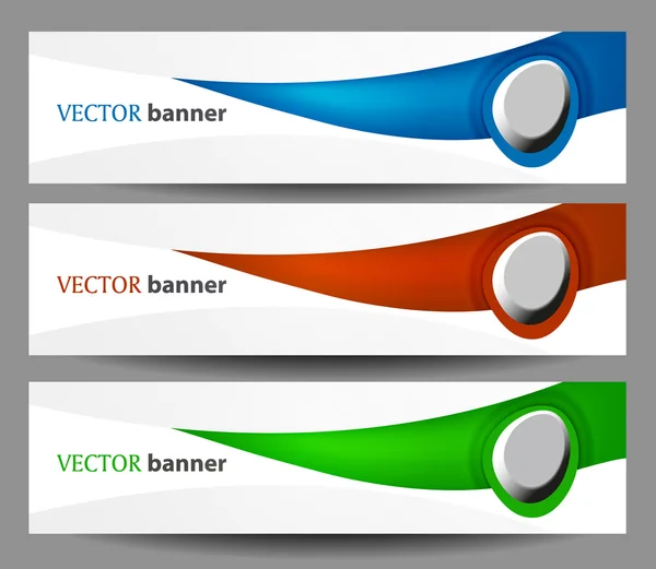 Establecer banners vectoriales — Vector de stock