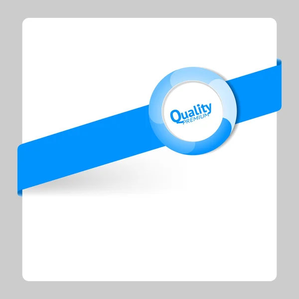 Kék címkés prémium minőségű — Stock Vector