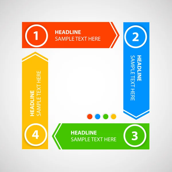 Schema, schema met nummers — Stockvector