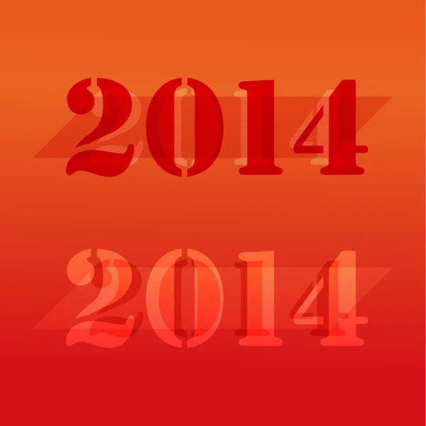 Nouvelle année 2014 design — Image vectorielle