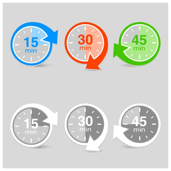 Conjunto de temporizadores vectoriales — Archivo Imágenes Vectoriales