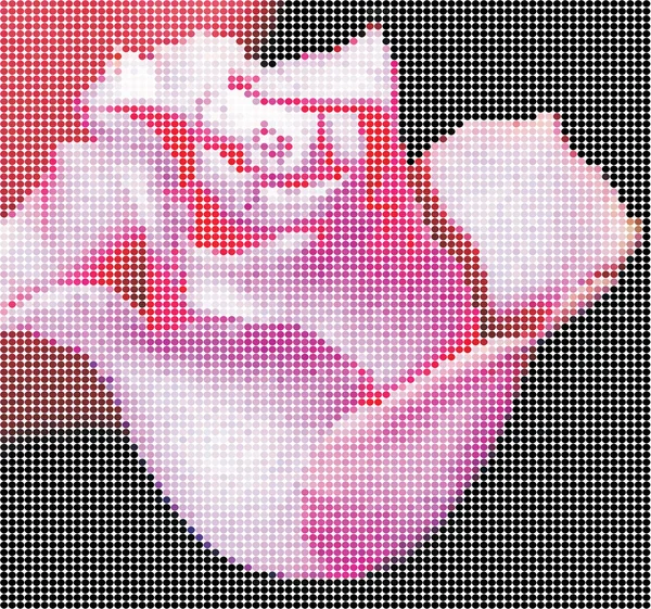 Abstrakte digitale Rose — Stockvektor