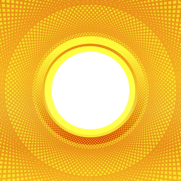 Yellow decorative circle banner — Stock Vector