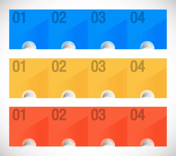 Panneaux vectoriels avec modèles d'options — Image vectorielle