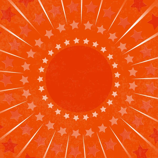Hintergrund mit Sternen im Kreis — Stockvektor