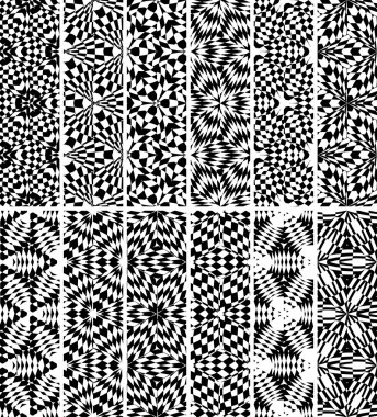 Dikişsiz dekoratif geometrik desen ayarla, vektör