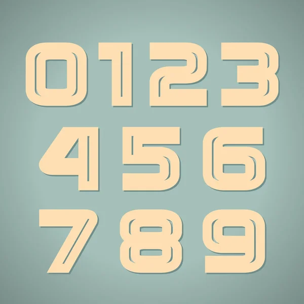 レトロな幾何学的な数字 — ストックベクタ