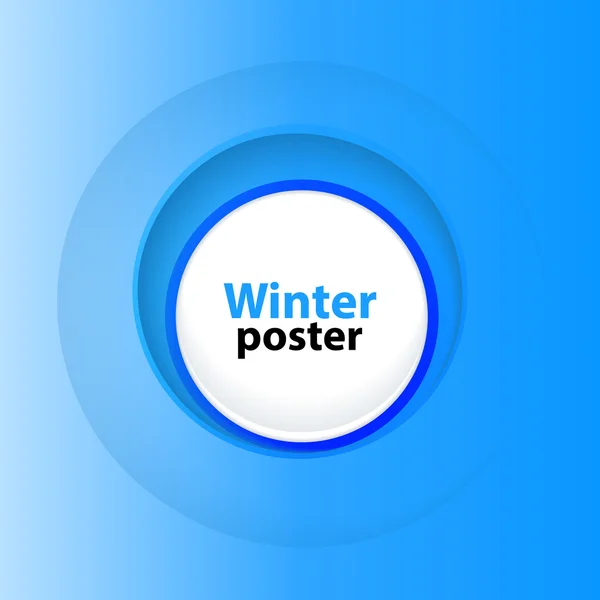 Winter round template background — Stock Vector