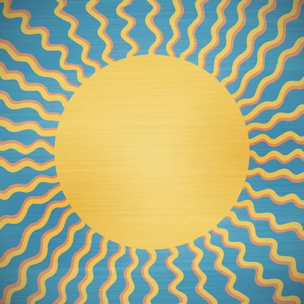 Sol retro abstracto — Vector de stock