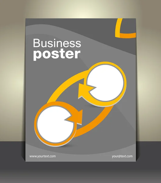 Folheto de negócios de design vetorial com ícones —  Vetores de Stock