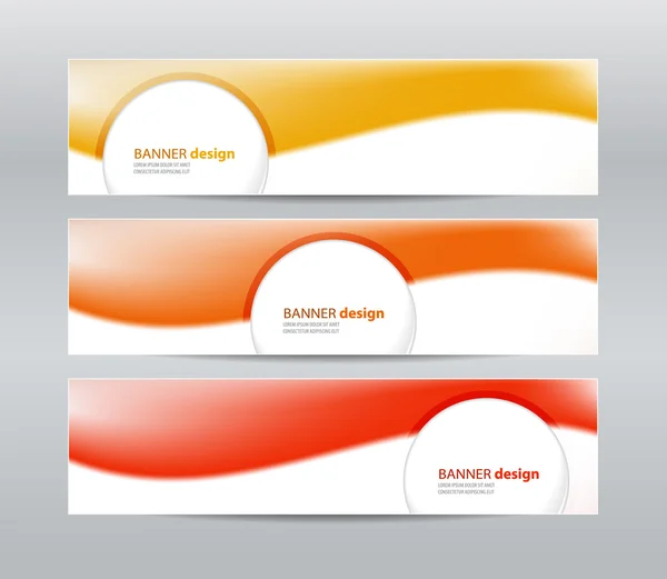 Conjunto de banners vectoriales modernos con fondo y botones — Vector de stock