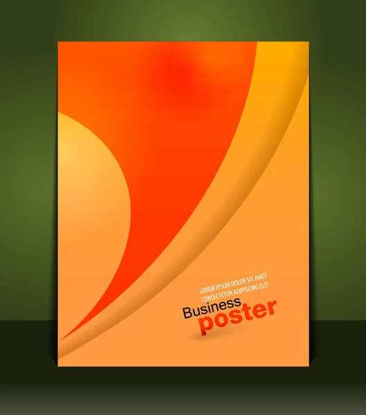 Volantino contenuto di design sfondo arancione — Vettoriale Stock