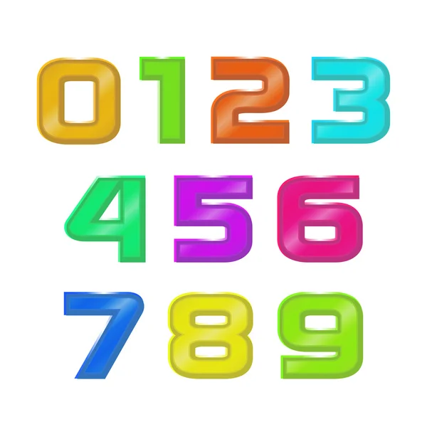 Set retro style numbers — Stock Vector