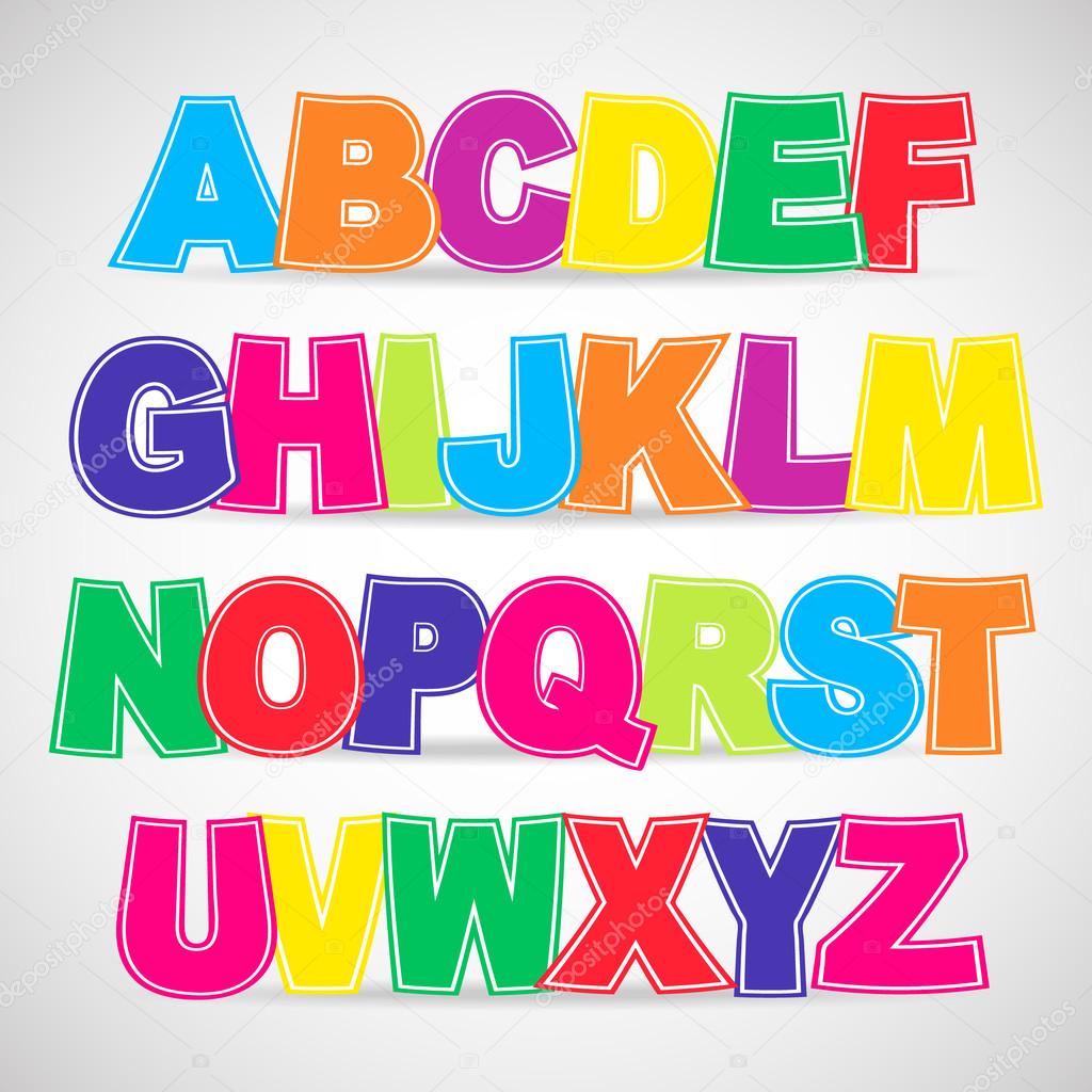 Colorful vector Alphabet