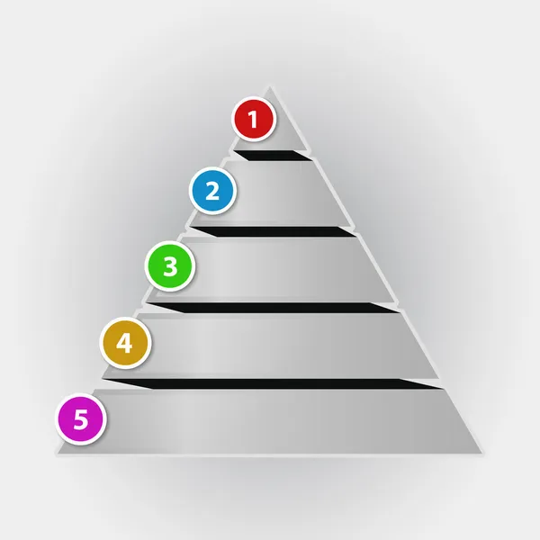 Infografisches Konzept Pyramidendiagramm — Stockvektor