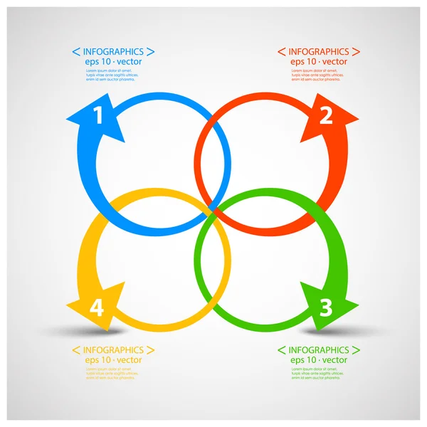 Vektor infografis dengan panah - Stok Vektor