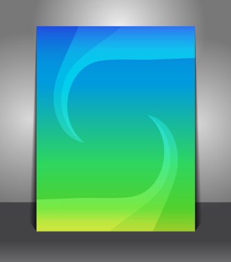 yeşil mavi poster şablon arka plan