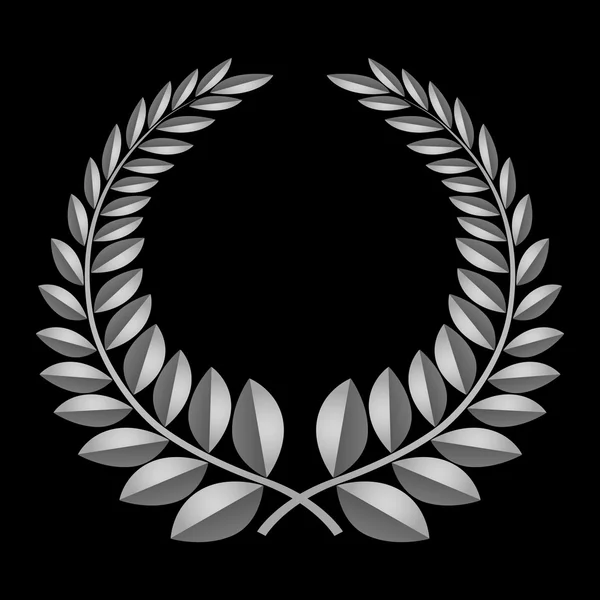 Icono de laurel gris — Vector de stock