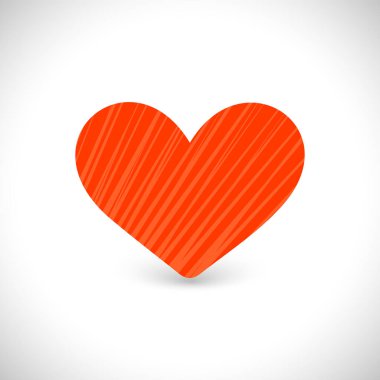 Renk çizgilerinden modern kalp illüstrasyonuyla vektör kartı şablonu