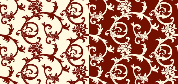 Seamless Color Damask Pattern Design Ornamental Background — стоковый вектор