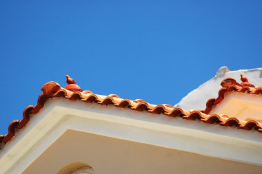 decoraties op daken in Griekenl.